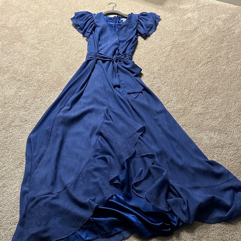 Calvin Klein Royal Blue High Low Dress